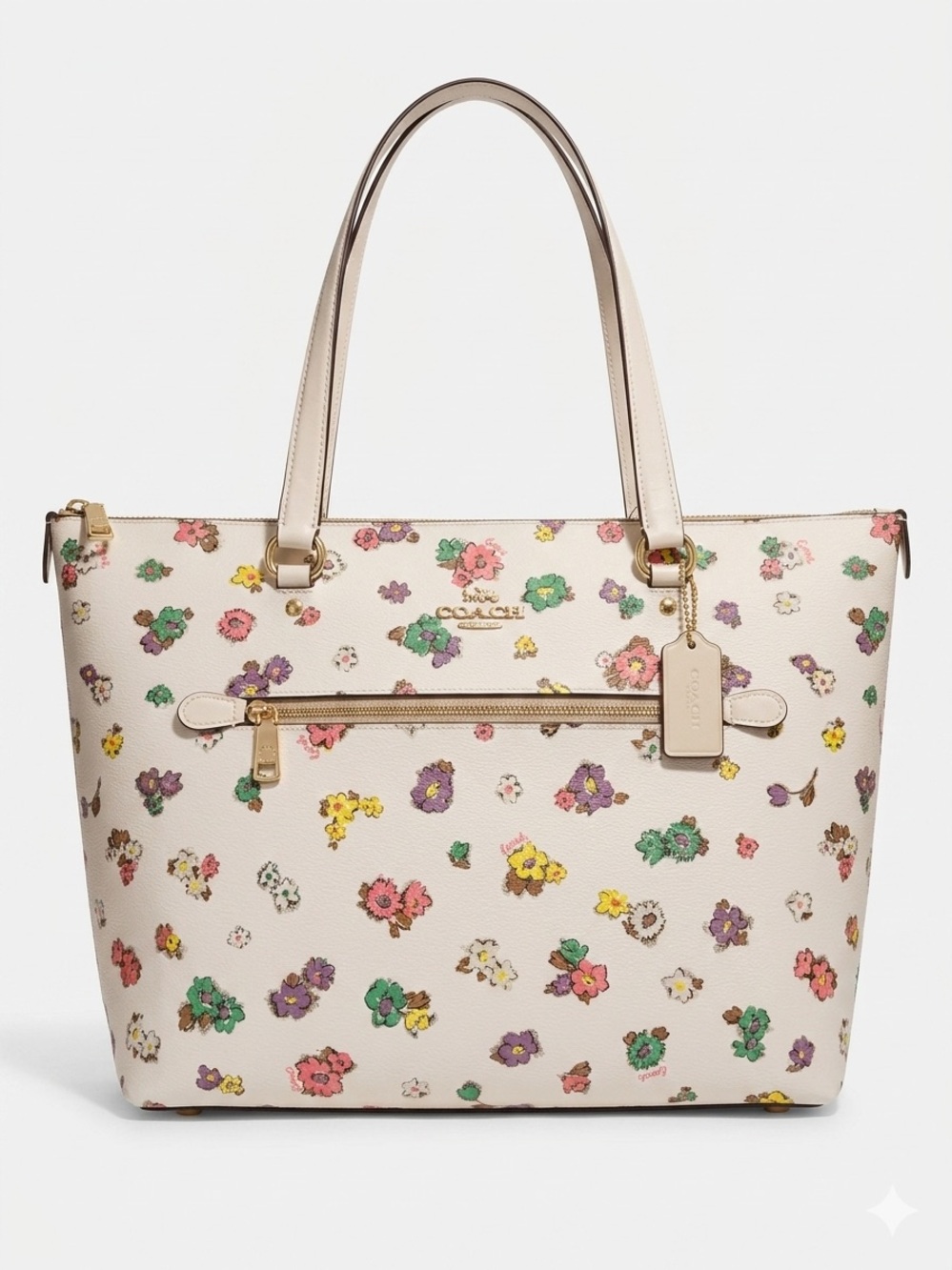Coach Cream Wildflower Tote Bag